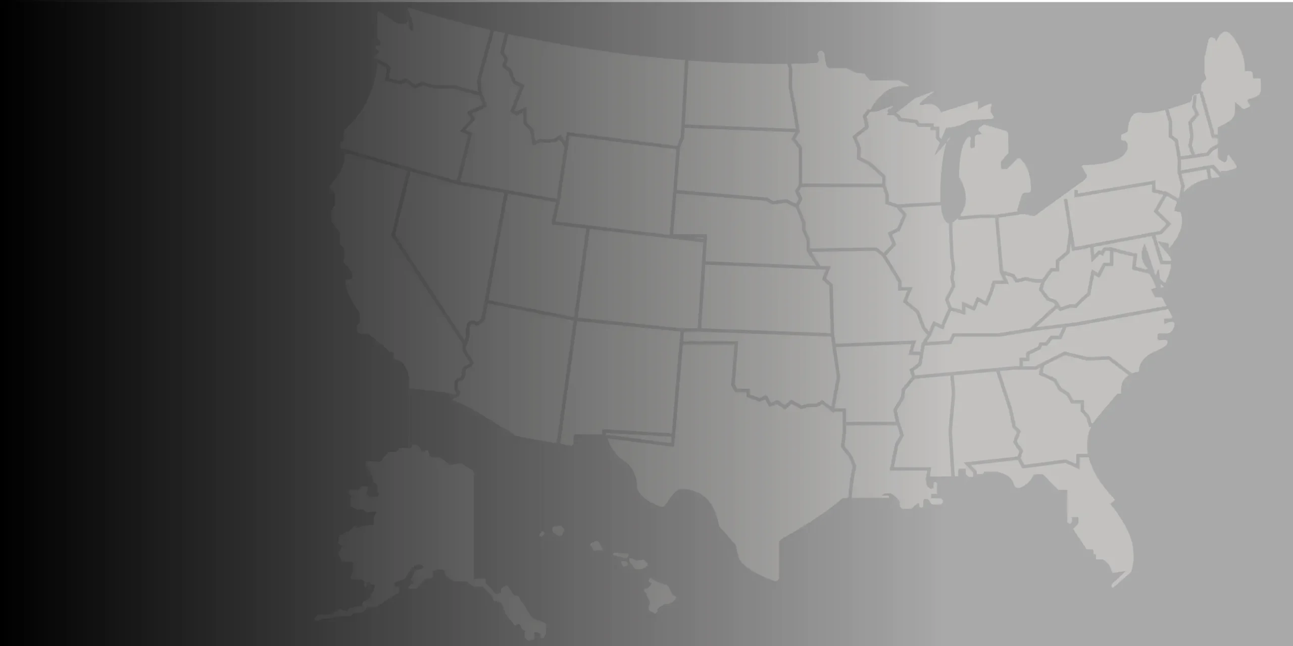 Grayscale map of the United States with gradient overlay